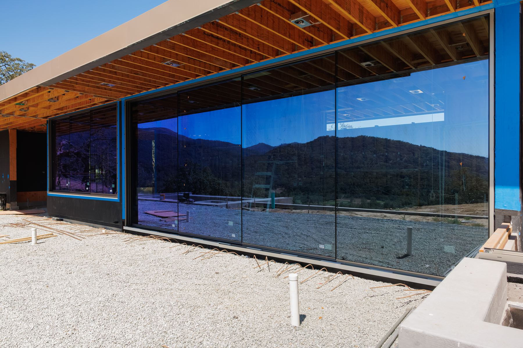 Large scenic door opening on a construction site